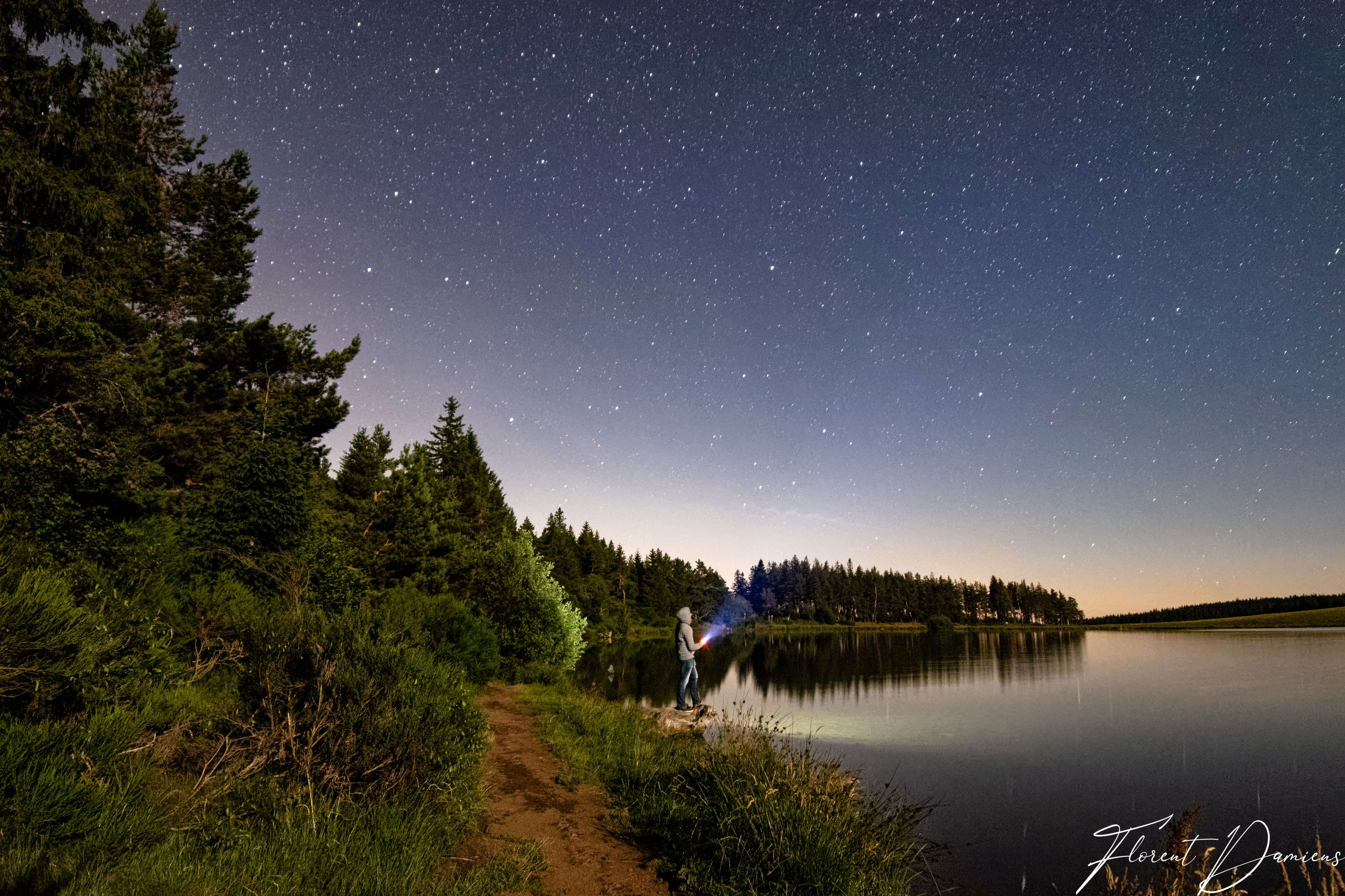 La voie lactée depuis le lac de Servières